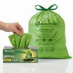 13 Gallon Compostable Trash Bags with Drawstring, 30 Count