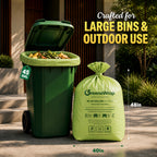 40-45 Gallon Compostable Trash Bags, Heavy Duty 1.6 Mil, 20 Count