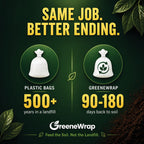 40-45 Gallon Compostable Trash Bags, Heavy Duty 1.6 Mil, 20 Count
