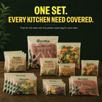 Compostable Food Storage Bags Variety Pack, Gallon Quart Sandwich Snack, 125 Bags